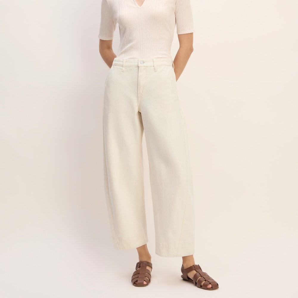 EVERLANE The Summer Barrel Jean Ecru Size 27R NWOT